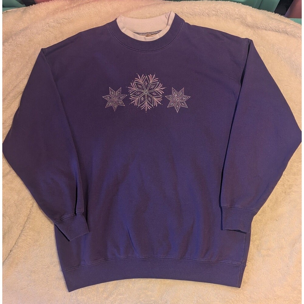 Vintage Mc Sportswear Women's Purple Sweatshirt Size Large